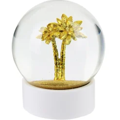 La Chaise Longue Déco-BOULE A NEIGE PALMIER DORE