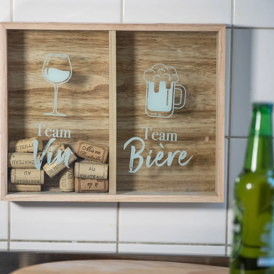 La Chaise Longue Vin & Champagne-CADRE BOUCHON ADDICT BIERE ET VIN
