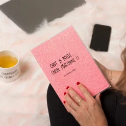 La Chaise Longue Loisirs & Entretien-CARNET A5 PAILLETTES ROSE CHUT JE BOSSE