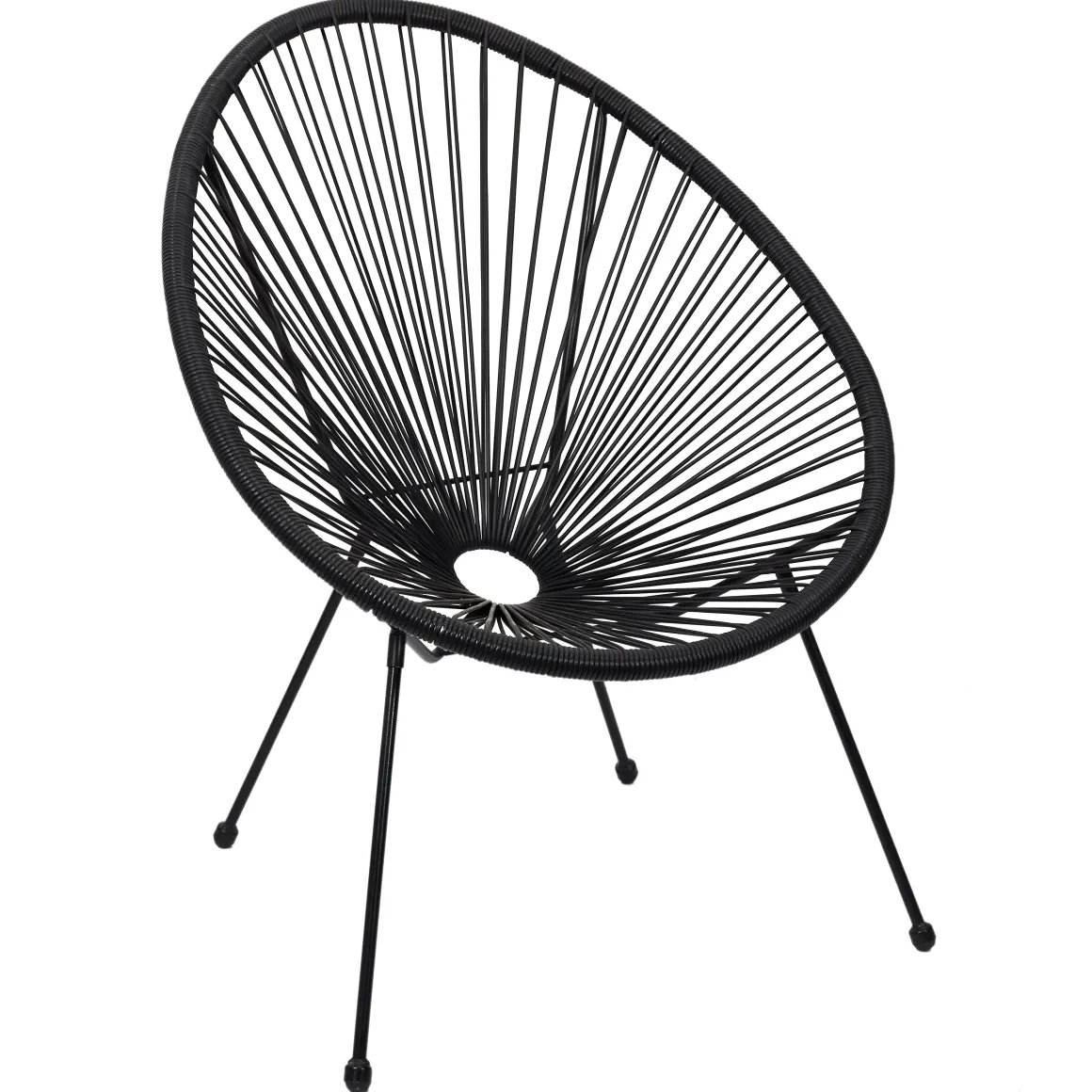 La Chaise Longue Mobilier-CHAISE ACAPULCO NOIR