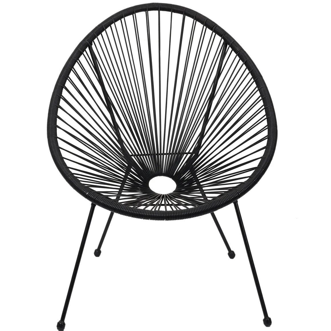 La Chaise Longue Mobilier-CHAISE ACAPULCO NOIR