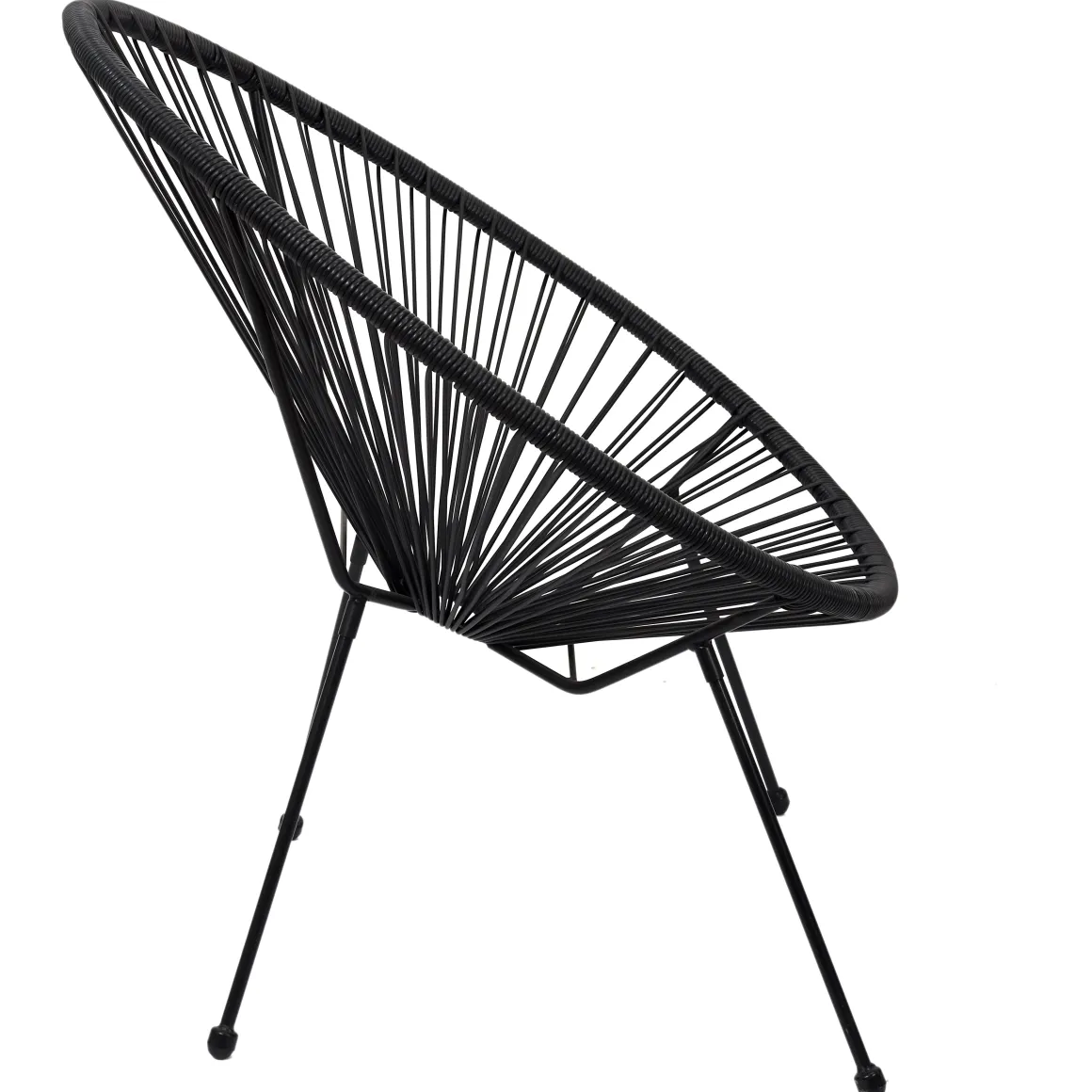 La Chaise Longue Mobilier-CHAISE ACAPULCO NOIR