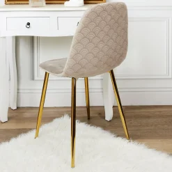 La Chaise Longue Mobilier-CHAISE PIEDS DORE - Lot de 4
