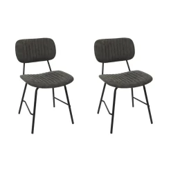 La Chaise Longue Mobilier-CHAISE TAYLOR GRIS - Lot de 2