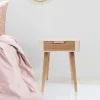La Chaise Longue Mobilier-CHEVET 1 TIROIR EN BOIS ROSE