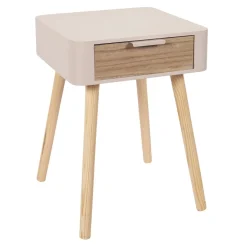 La Chaise Longue Mobilier-CHEVET 1 TIROIR EN BOIS ROSE