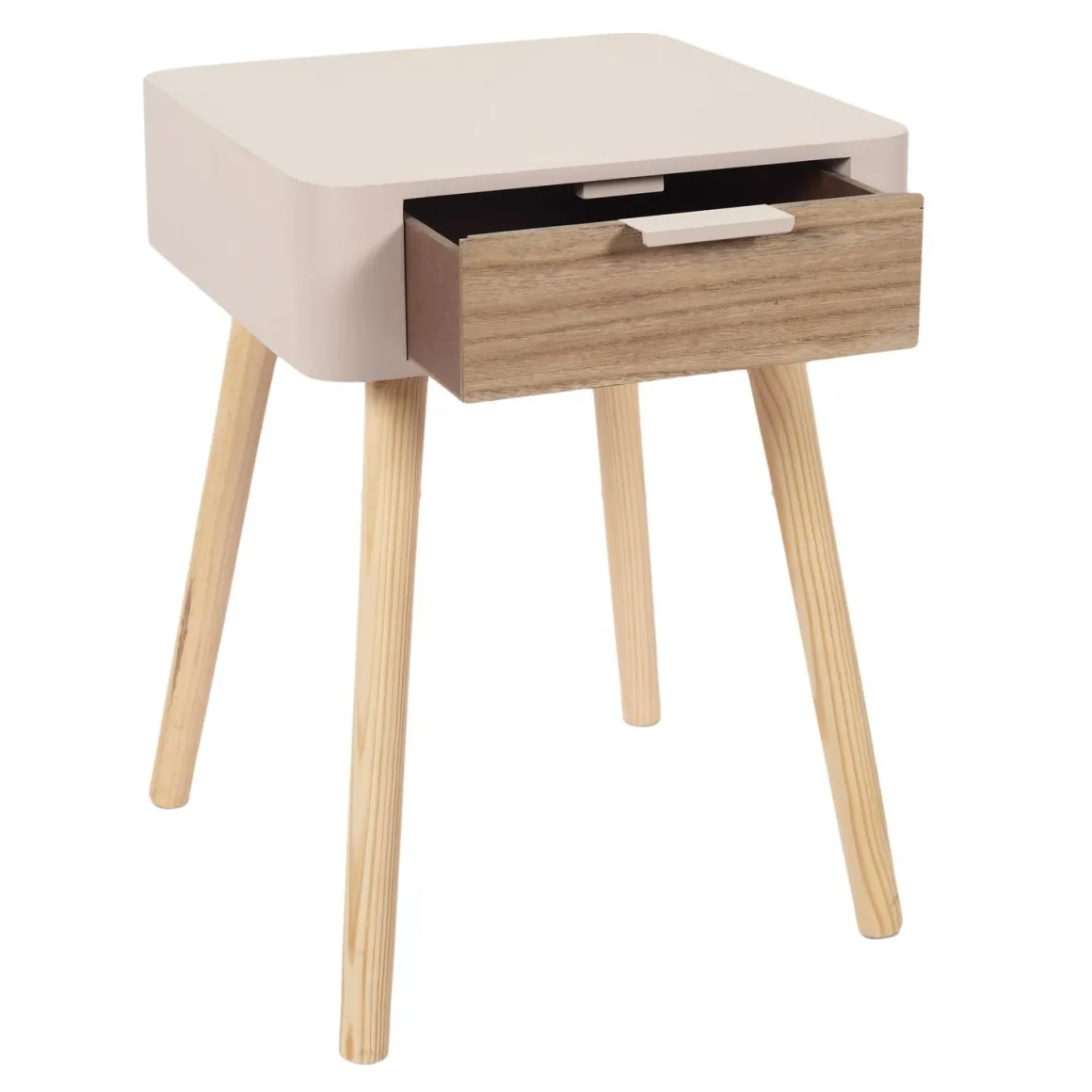 La Chaise Longue Mobilier-CHEVET 1 TIROIR EN BOIS ROSE