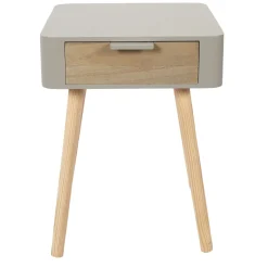 La Chaise Longue Mobilier-CHEVET 1 TIROIR EN BOIS TAUPE