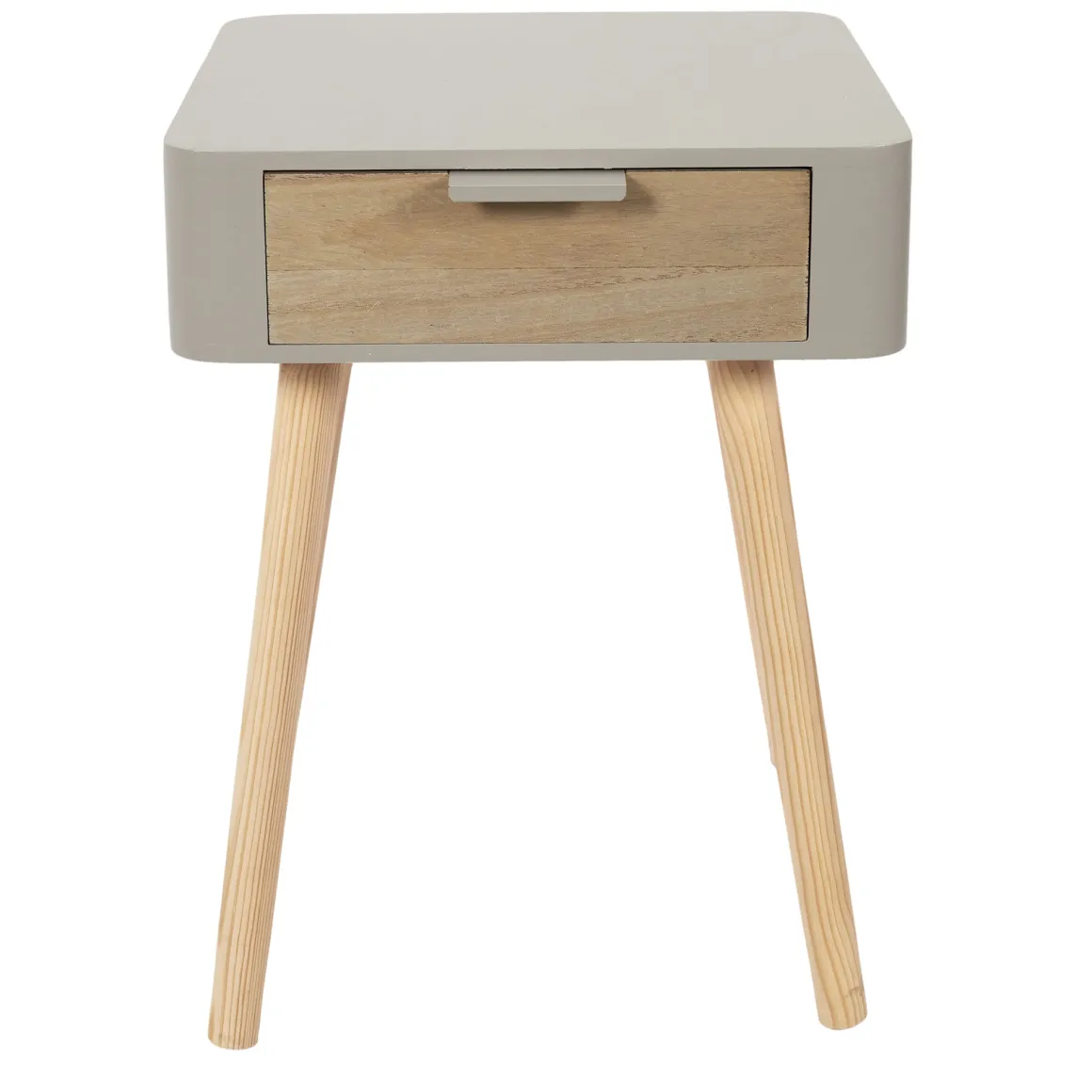 La Chaise Longue Mobilier-CHEVET 1 TIROIR EN BOIS TAUPE