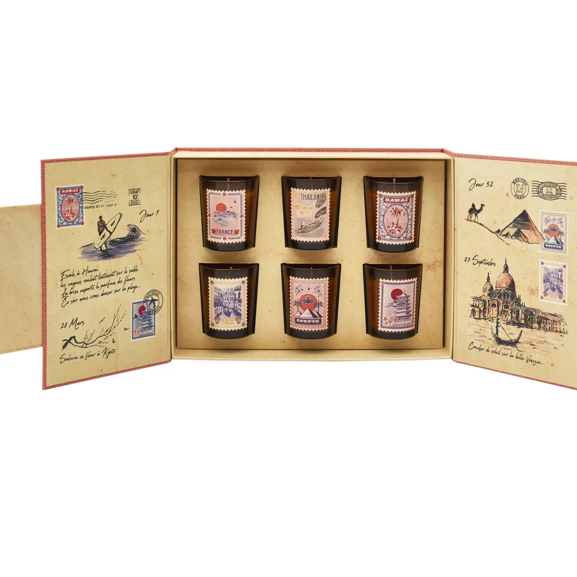 La Chaise Longue Senteurs-COFFRET DE 6 BOUGIES SENTEURS DU MONDE