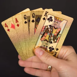 La Chaise Longue Jeux-COFFRET DE 2 JEUX DE CARTES DOREES
