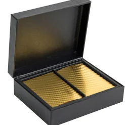 La Chaise Longue Jeux-COFFRET DE 2 JEUX DE CARTES DOREES