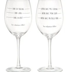 La Chaise Longue Vin & Champagne|Boissons & Cocktails-COFFRET DE 2 VERRES A VIN NIVEAU