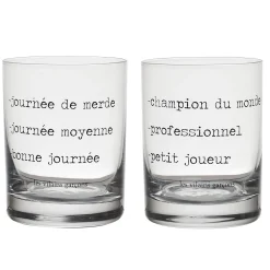 La Chaise Longue Boissons & Cocktails-COFFRET DE 2 VERRES A WHISKY