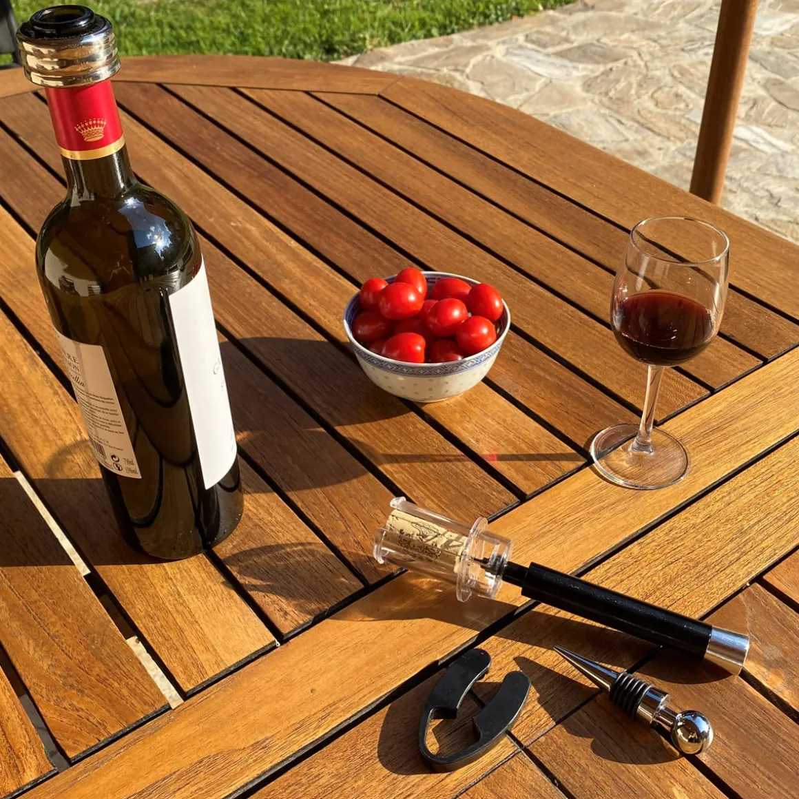 La Chaise Longue Vin & Champagne-COFFRET TIRE BOUCHON AIR COMPRIME