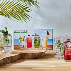 La Chaise Longue Boissons & Cocktails-COFFRET VERRES RECETTES COCKTAILS