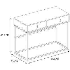 La Chaise Longue Mobilier-CONSOLE BOIS ET METAL ABBOTT