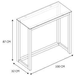 La Chaise Longue Mobilier-CONSOLE EN VERRE
