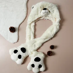 La Chaise Longue Mode-ECHARPE 3 EN 1 OURS BLANC