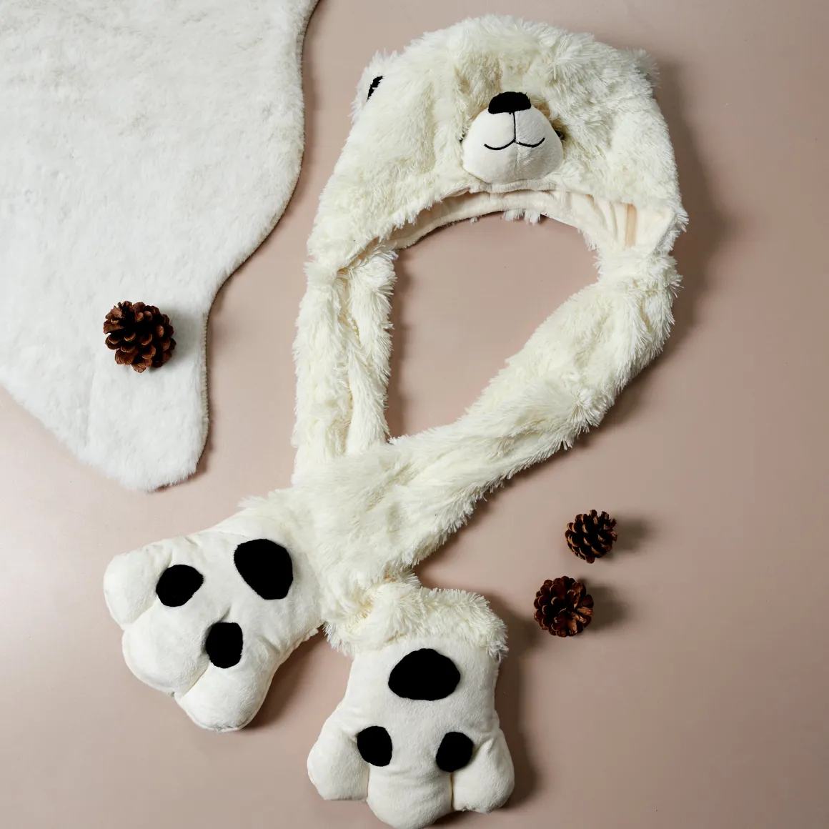 La Chaise Longue Mode-ECHARPE 3 EN 1 OURS BLANC