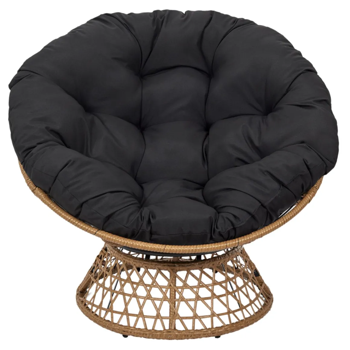 La Chaise Longue Mobilier-FAUTEUIL CANCUN COUSSIN NOIR