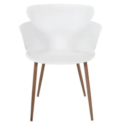 La Chaise Longue Mobilier-FAUTEUIL LORENS BLANC - Lot de 2
