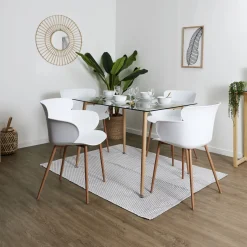 La Chaise Longue Mobilier-FAUTEUIL LORENS BLANC - Lot de 2