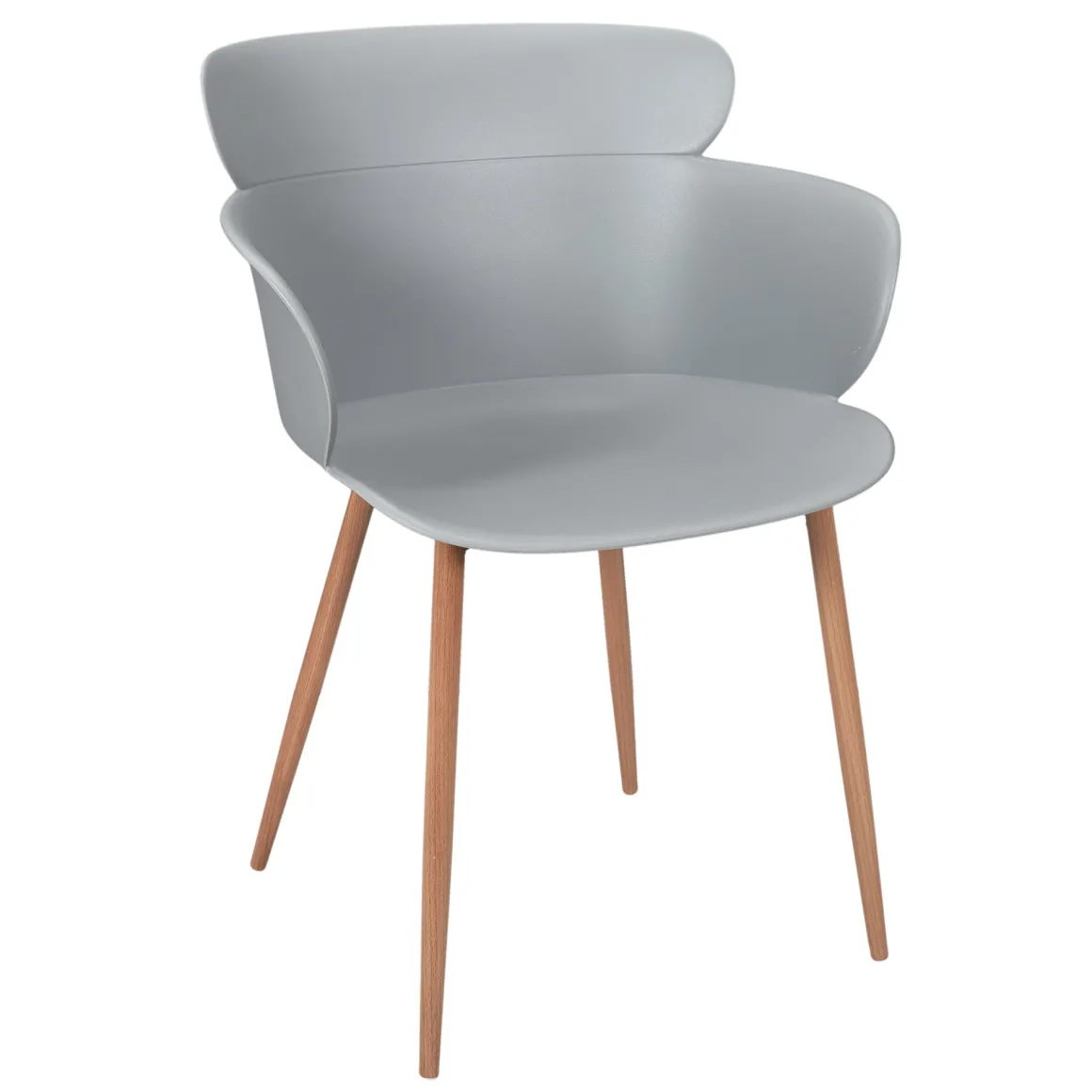 La Chaise Longue Mobilier-FAUTEUIL LORENS GRIS - Lot de 2