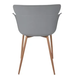 La Chaise Longue Mobilier-FAUTEUIL LORENS GRIS - Lot de 2