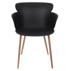 La Chaise Longue Mobilier-FAUTEUIL LORENS NOIR - Lot de 2