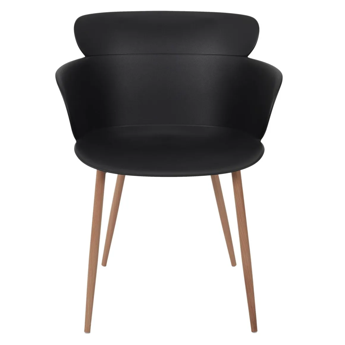 La Chaise Longue Mobilier-FAUTEUIL LORENS NOIR - Lot de 2
