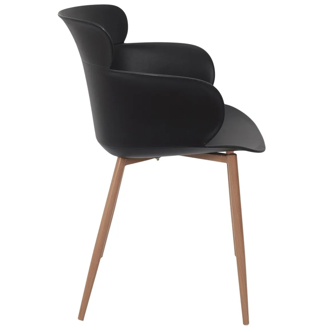 La Chaise Longue Mobilier-FAUTEUIL LORENS NOIR - Lot de 2