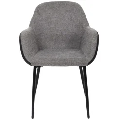 La Chaise Longue Mobilier-FAUTEUIL MEMPHIS GRIS ET NOIR - Lot de 2