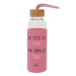 La Chaise Longue Boissons & Cocktails-GOURDE EN VERRE MA TETE DIT SPORT MON CORPS DIT DORT