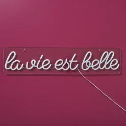 La Chaise Longue Déco Lumineuse|Déco-LAMPE EFFET NÉON LA VIE EST BELLE