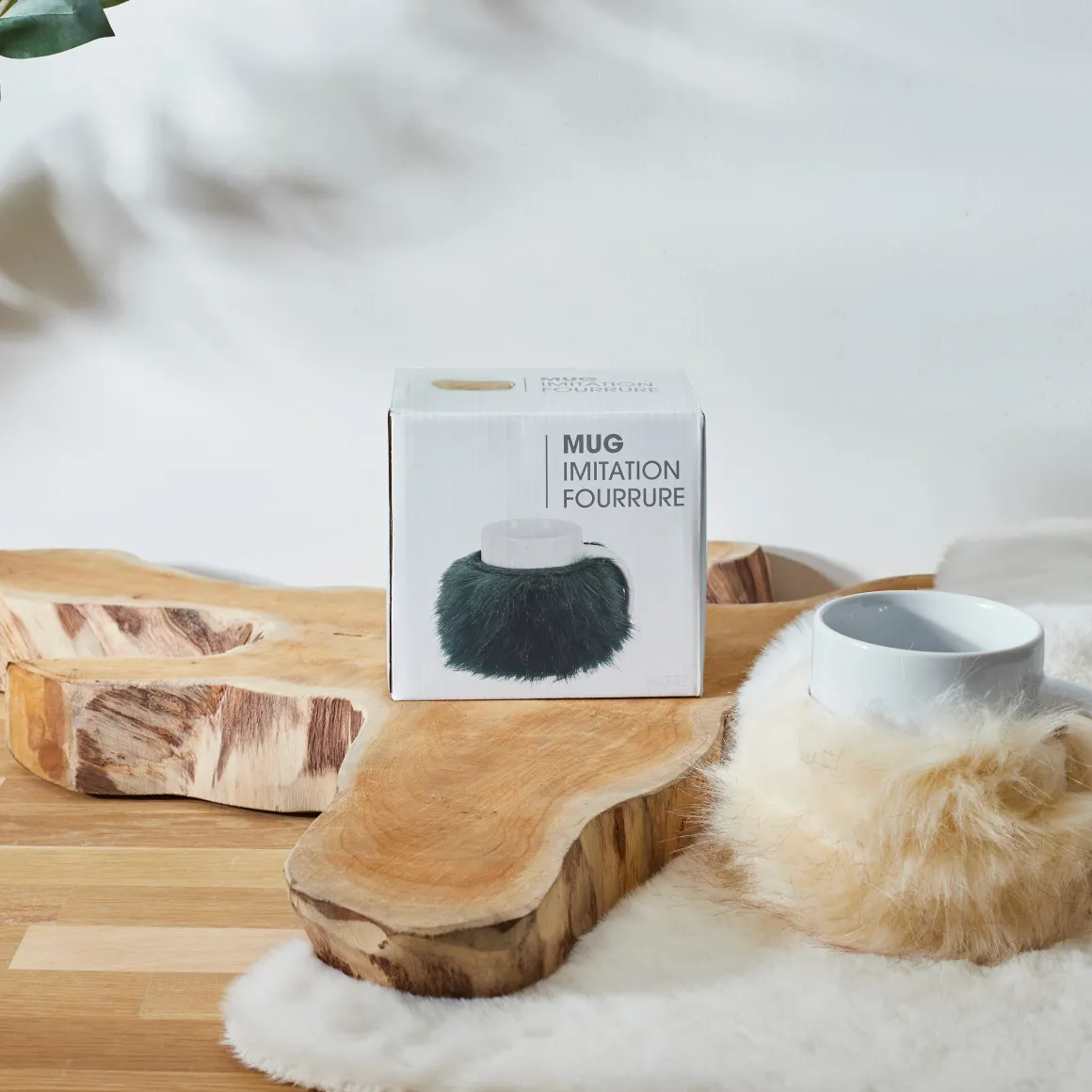 La Chaise Longue Thé & Café-MUG FOURRURE AMOVIBLE CREME