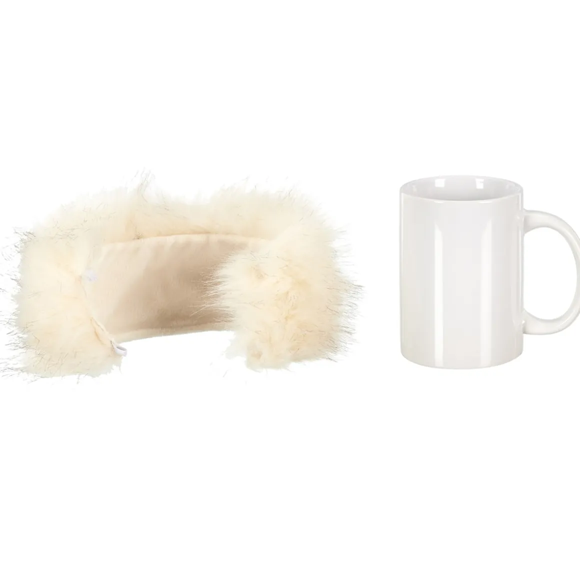 La Chaise Longue Thé & Café-MUG FOURRURE AMOVIBLE CREME