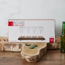 La Chaise Longue Pique-nique & Barbecue|Boissons & Cocktails-PLANCHE DE 4 VERRES A BIERE