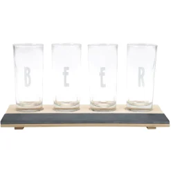 La Chaise Longue Pique-nique & Barbecue|Boissons & Cocktails-PLANCHE DE 4 VERRES A BIERE