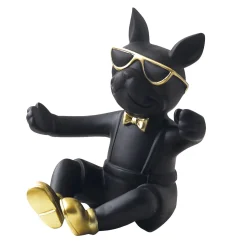 La Chaise Longue Déco-PORTE-BOUTEILLE BOULEDOGUE NOIR