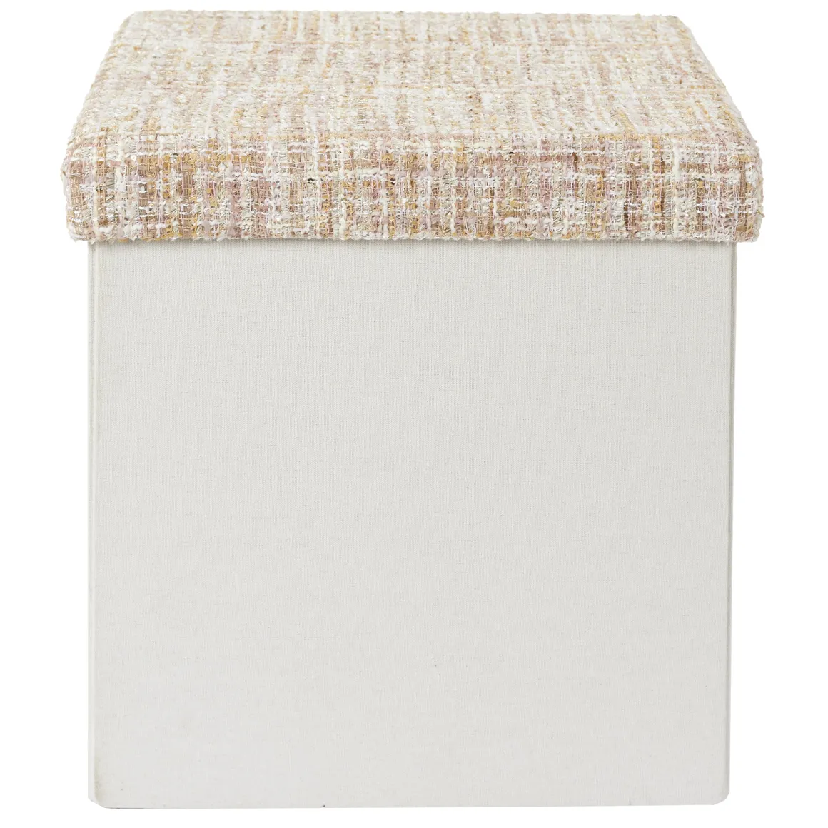 La Chaise Longue Déco-POUF PLIABLE TWEED BEIGE