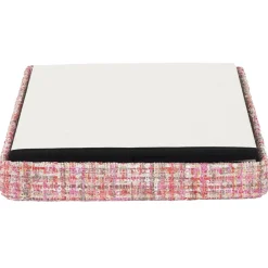 La Chaise Longue Déco-POUF PLIABLE TWEED ROSE