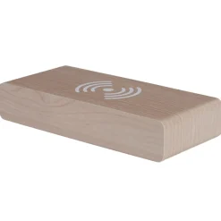 La Chaise Longue Horloge & Réveil-REVEIL CHARGEUR BOIS NATUREL