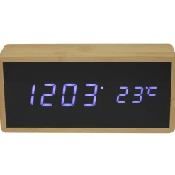 La Chaise Longue Horloge & Réveil-REVEIL LED GM FIBRE BOIS NATUREL