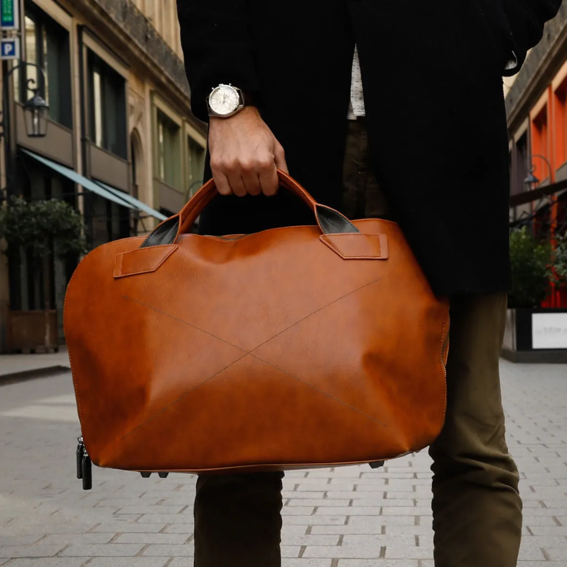 La Chaise Longue Sacs & Pochettes-SAC WEEK END OAKLAND CAMEL