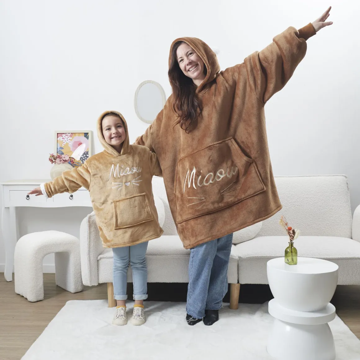 La Chaise Longue Cocoon-SWEAT PLAID ENFANT CHAT