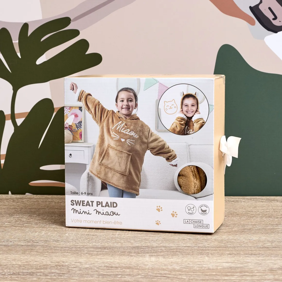 La Chaise Longue Cocoon-SWEAT PLAID ENFANT CHAT