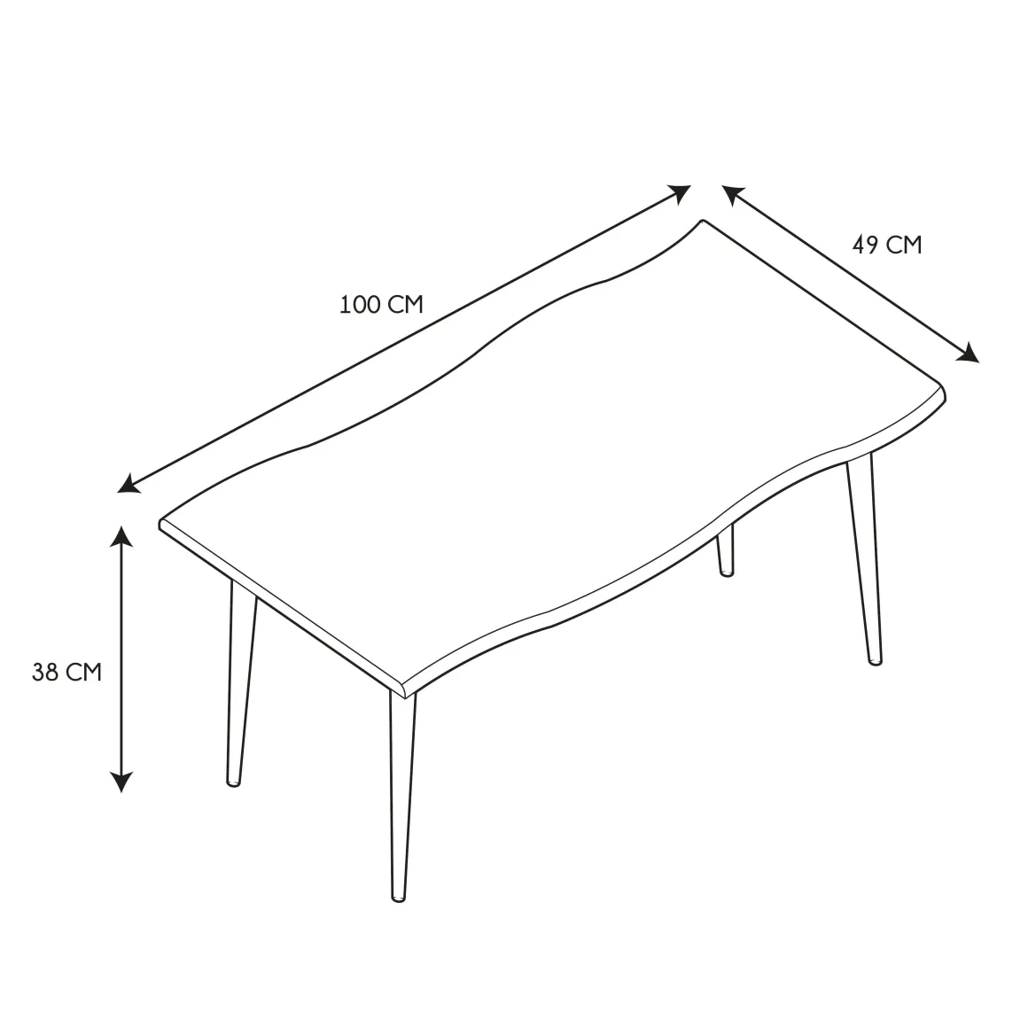 La Chaise Longue Mobilier-TABLE BASSE FOREST NOIR