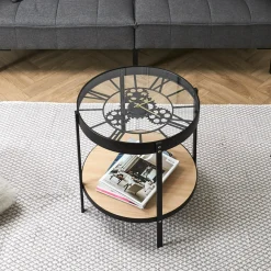 La Chaise Longue Mobilier-TABLE D APPOINT HORLOGE 50.5X50.5X49CM
