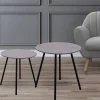 La Chaise Longue Mobilier-TABLE EFFET GRANIT GRIS X2 PLUTON